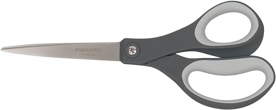 Fiskars Scissors Softgrip 8" Gray 1ea