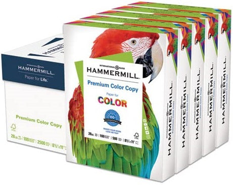 Hammermill 102450 Paper Premium Color Copy 28lbs 100 Brightness 8.5"x11" 2500sheets