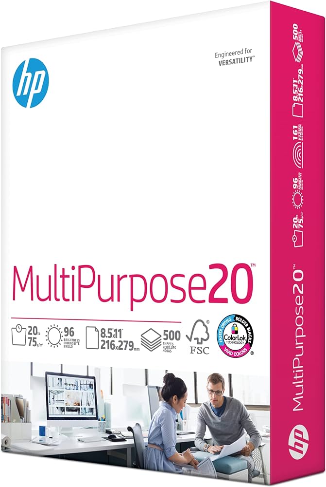 HP Papers MultiPurpose20 8.5"x11" 500sheets