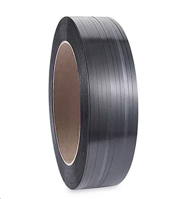 Poly Strapping 16in x 6in Core 1/2in x 7200' x .25 Black