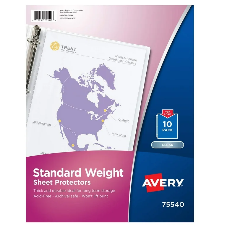 Avery Standard Weight Sheet Protectors 10pk