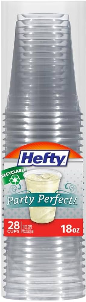 Hefty Party Perfect Clear Cups 18oz 28pk