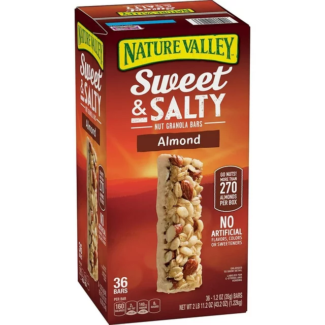 Nature Valley Granola Bars Sweet & Salty Almond 36pk